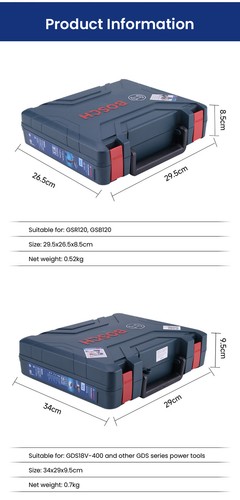 Portable Case for Bosch Power Tools for Gsr120 Gds Series Electric Screwdriver - Picture 15 of 24
