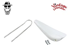 20" ORIGINAL LOWRIDER Sparkle White BANANA SEAT W/Chrome Sissy Bar 20" Bicycle