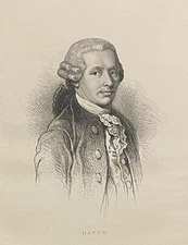 Joseph Haydn  (1732-1809) compositeur de musique gravure 1860