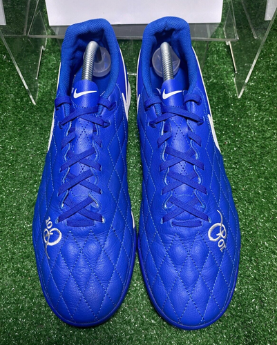 MINT Nike Tiempo X Lunar Academy TF IC Legend blue 12 US R10 Ronaldinho Leather - Picture 10 of 24