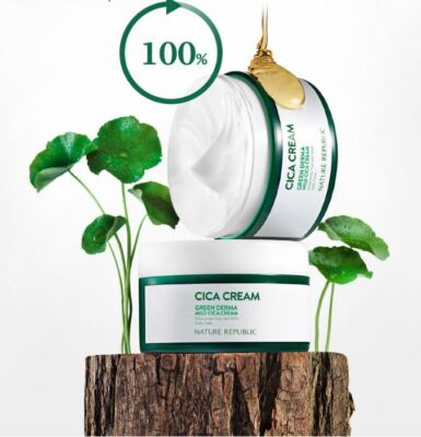 NEW [NATURE REPUBLIC] GREEN DERMA MILD CICA CREAM EXO Korean cosmetics Special 