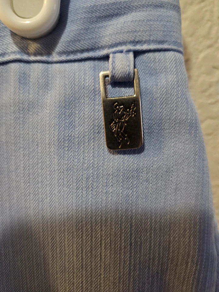 Shorts de golfe feminino Ashworth tamanho 12 azul claro costura interna 7” - Imagem 4 de 4