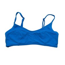 Old Navy Womens Blue Bikini Top Removable Cups Strappy Back Adjustable Straps M