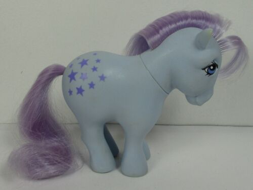 Vintage My Little Pony G1 MLP Blue Belle Hasbro 1982 Purple Hair Stars CF