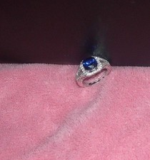 WOMEN'S MULTI-COLOR FAUX SAPPHIRES CZS RINGS FASHION JEWELRY SIZE: 7 GIFT