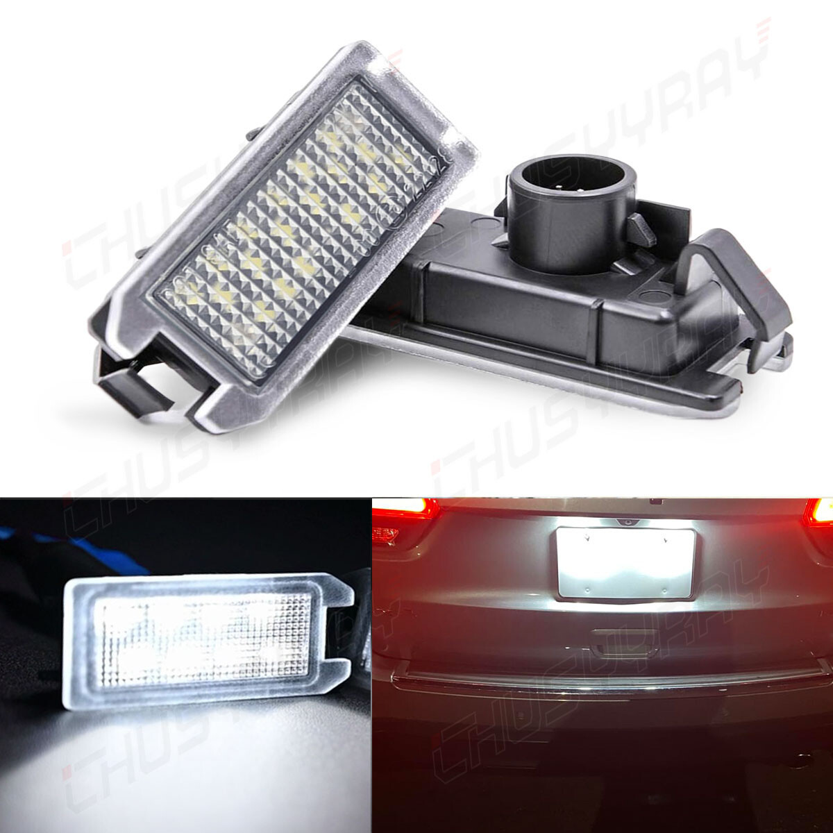 For 2014-2020 Jeep Grand Cherokee White LED Rear License Plate