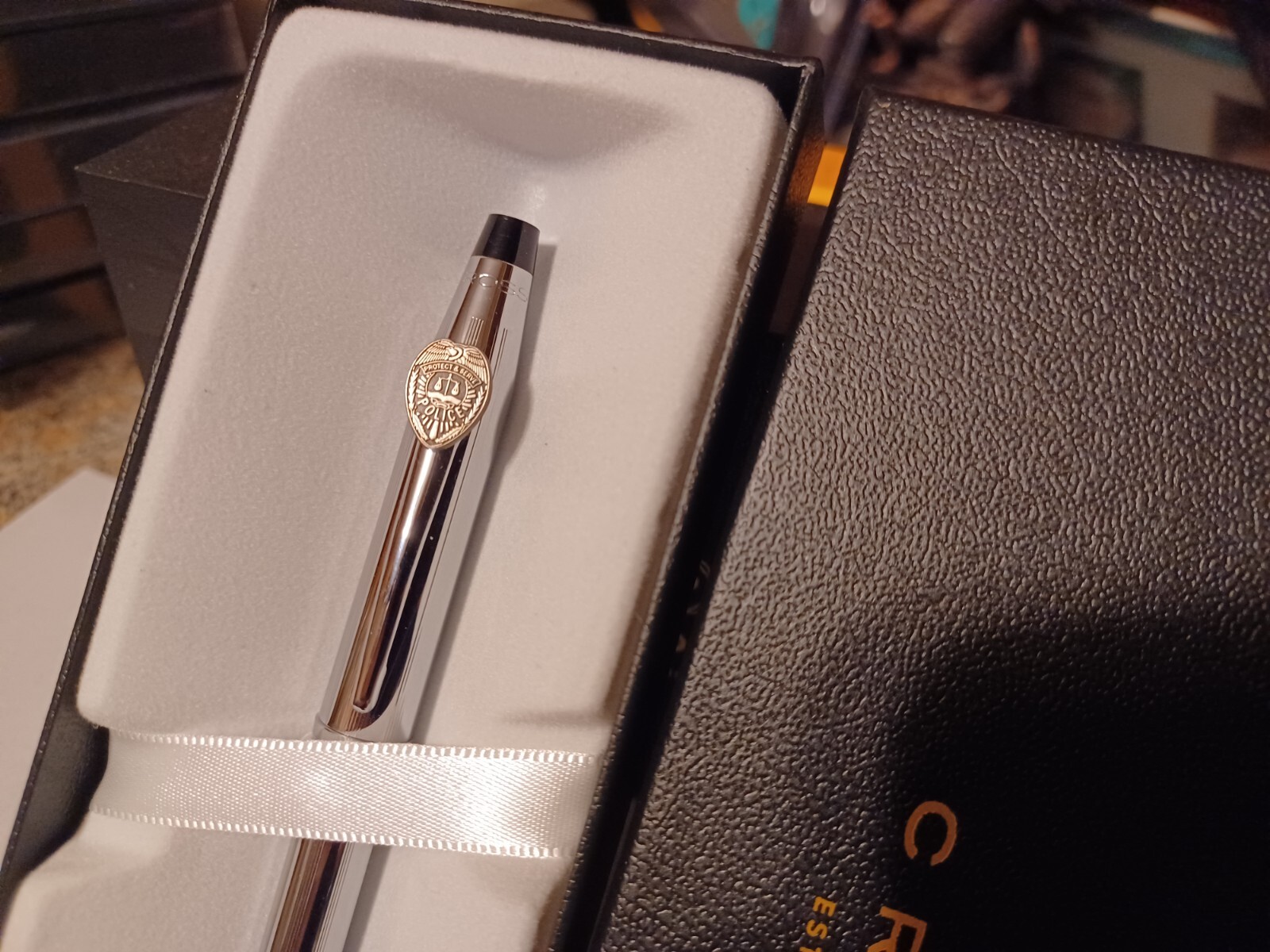 POLICE PROTECT AND SERVE CROSS CENTURY II BALLPOINT PEN NEW CHRISTMAS GIFT