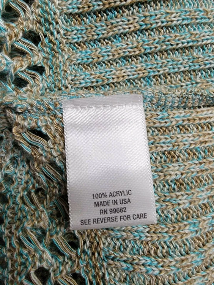 Dressbarn Womens Sweater Shirt Top Blouse Size 2X Blue Brown White Striped - Image 3 of 4