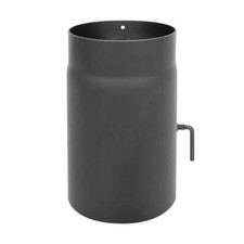 Ofenrohr mit Zugbegrenzer, Drosselklappe 120 x 250 mm Gussgrau Senotherm Kamin