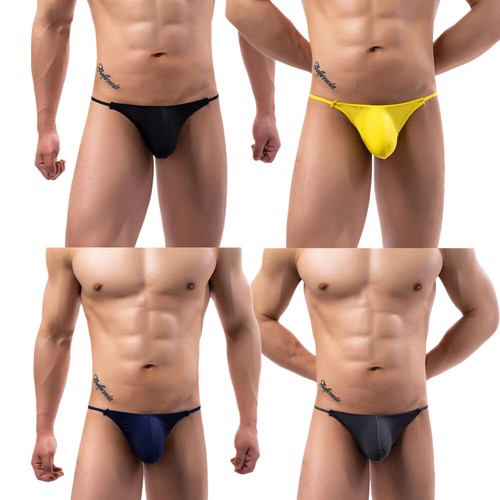3/7 PACK Men's Thongs Bikini Underwear G-strings Jockstrap Briefs Pouch Panties - Picture 22 of 25