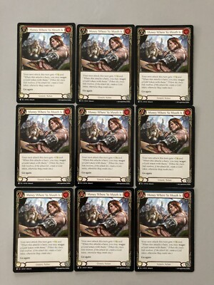MONEY WHERE YA MOUTH IS Full Playset FAB Flesh and Blood Generic Action HVY235