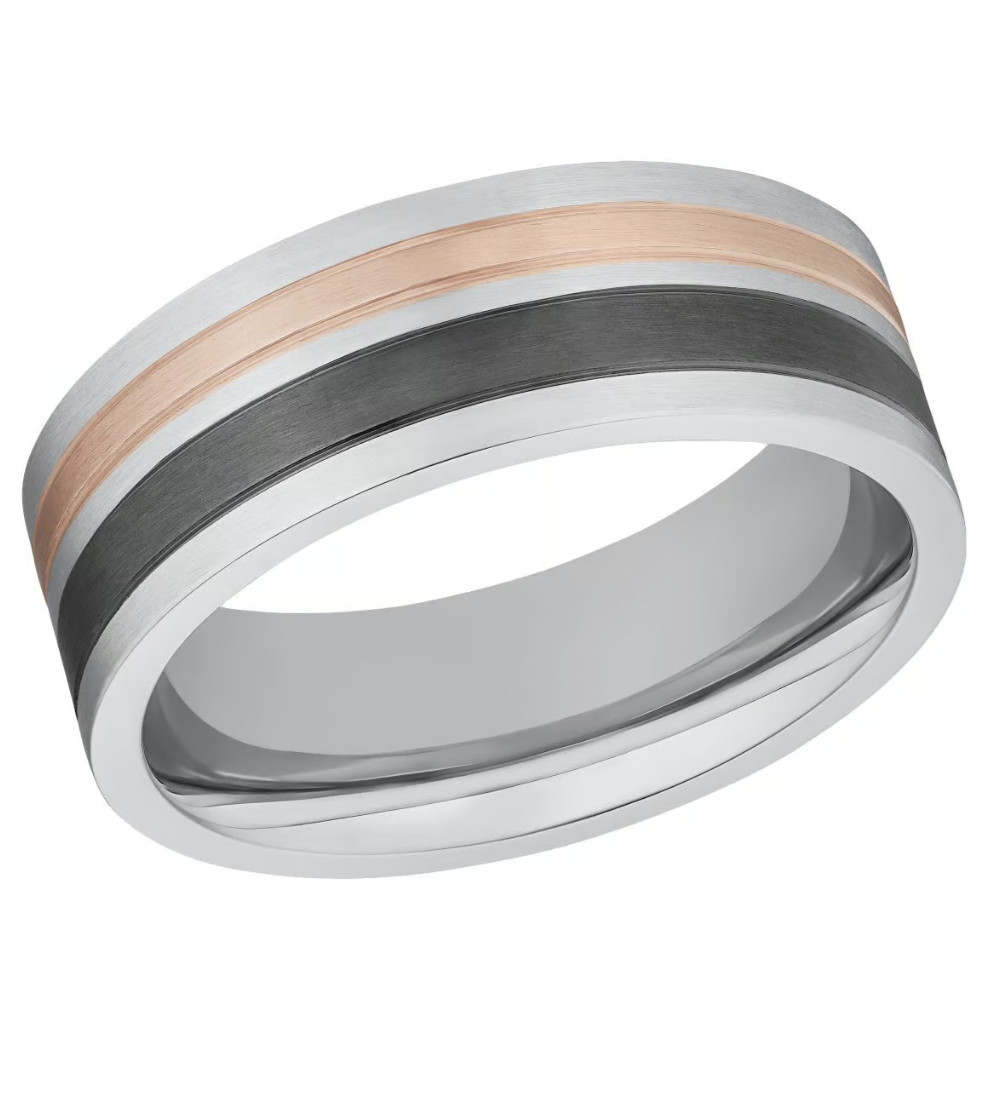 sOliver 2032555 Серебряное кольцо Эдельшталь массивное трехцветное gr66 neu 10290₽