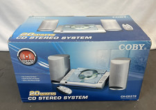 Nib Coby 20 Watts Cd Stereo System With Am-fm Tuner Speakers &amp; Remote Cx-cd376