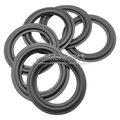 2pcs 4'' Inch Speaker Rubber Edge Folded Ring Woofer Bass Surround Circle Repair