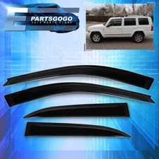 For 06-10 Jeep Commander 4DR Tape On Wind Sun Rain Window Visor Guard Deflector