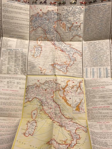 VINTAGE 1960 OLYMPICS ROMA, ITALY, TRIP THROUGH ITALY FOLD OUT MAP TOURIST BOOK - Picture 12 of 12