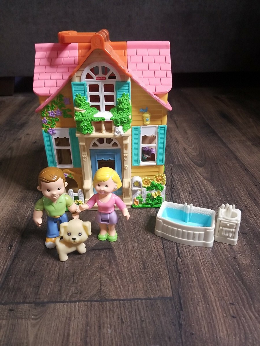 Fisher Price Loving Family Sweet Streets Country Cottage Mattel Doll House  LOT