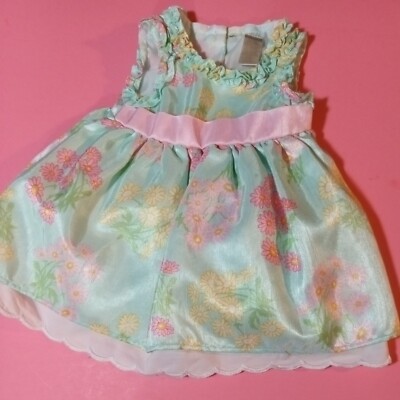 Baby Girl Sz 0-3 months Easter. Spring , Summer dress. NWOT. Mint green, flower