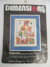 Dimensions Cross Stitch Kit 3668 Counting Bears Sampler Alpha 11x14 Teddy Bear