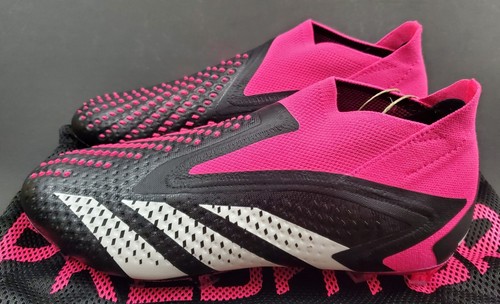 Adidas Accuracy+ FG, Core Black/White/Pink, Size 9 (GW4557) - Picture 4 of 12