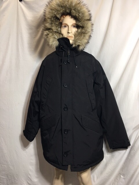 Men's NWT Polo Ralph Lauren Faux-Fur Trim Down Parka Black Jacket