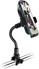 Spin Bike Phone Holder [Flexible Aluminum Arm 4.7"] Gooseneck Handlebar Phone Mo