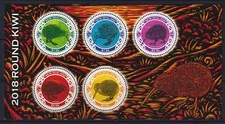 New Zealand 2018 Round Kiwi Mint MNH Miniature Sheet