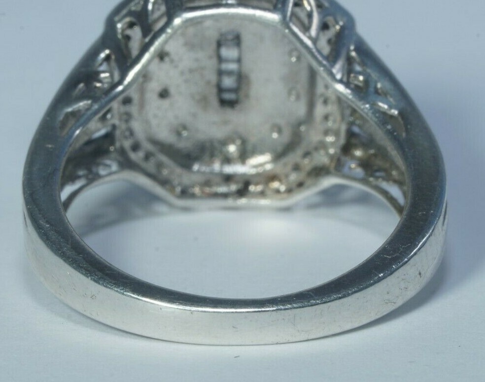 Sterling Silver .05.ctw Natural DIAMOND Baguette … - image 4