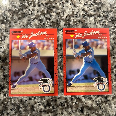 SUPER RARE! 1990 Donruss - #650 Bo Jackson - 6 Errors!!!! One-of-a