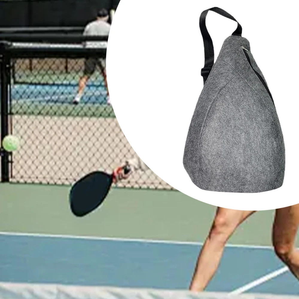 Pickleball Bag Portable for Sports Zipper Closure for Women Men Sling Bag
