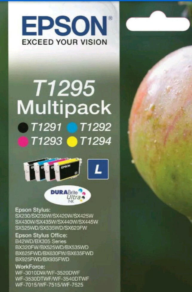 EPSON T1295 Genuine INK CARTRIDGES (T1291 T1292 T1293 T1294) ORIGINAL