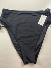 Shade Shore Bikini Bottom Size XL Black Cheeky High Waist High Leg Beach Wear