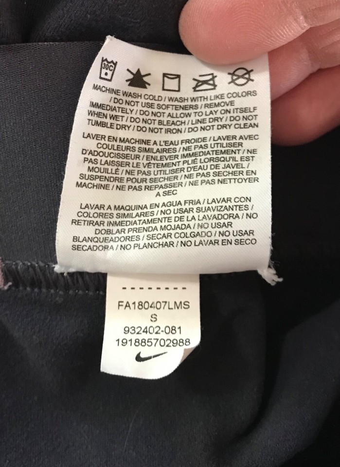 Womens Nike Pro Gray Athletic Running Workout Leggings Size Small eBay