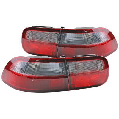 Red/Clear Rear Tail Light Lamp For Honda Civic EG 2Door Coupe 4