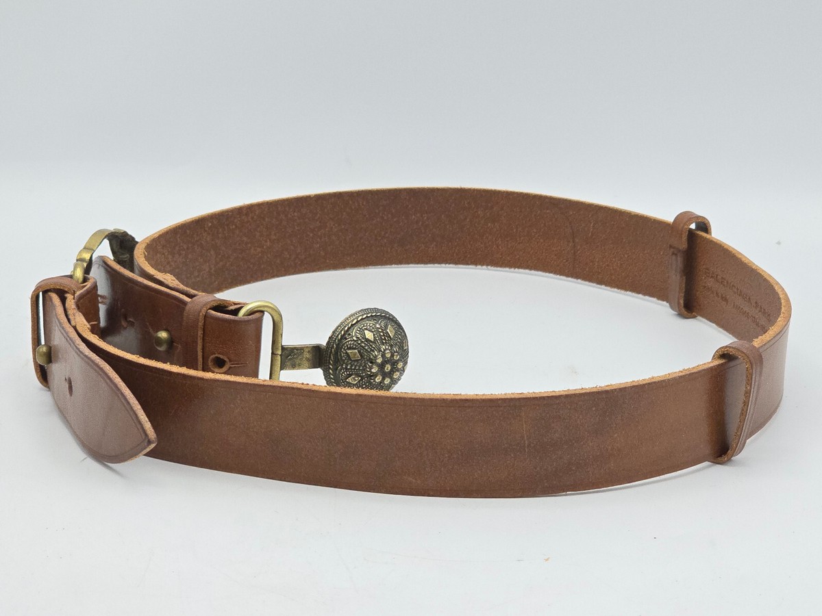 Balenciaga Belt Brown Leather Vintage Balenciaga Brown Leather BB Logo Belt Size 80 cm main image 2