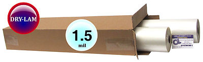 DryLam Standard Hot Laminating Roll Film 27-inch x 500' x 1'' core 1.5 Mil [pk 2]