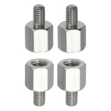 4pcs M5x8mm Male to M6x10mm Female Thread Spacer Standoffs Screws