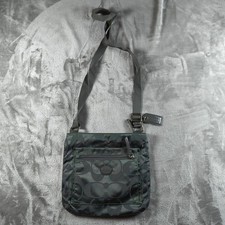 Coach Crossbody Bag Womens Gray Signature Nylon F13776 F77408 Purse