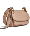 Donna Karan New York Boucle Crossbody Bag Pebbled Leather Toasted Almond