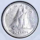 1951 - HIGH GRADE - Canada 10 ten cents dime SILVER - COMBINE to SAVE - C10-219