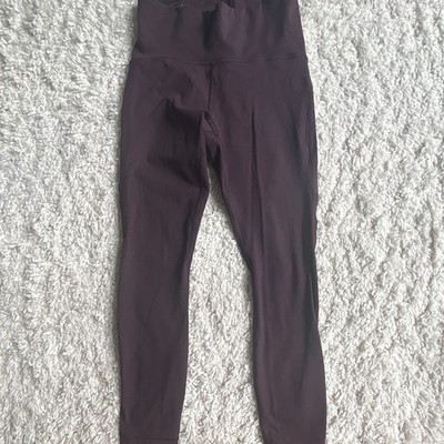 lululemon Align High Rise Ankle Leggings deep berry  Size 6 Yoga Stretch Logo