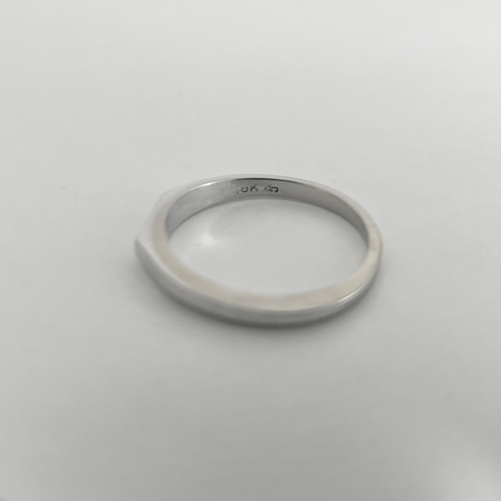 Faceted Angle Geometric Statement Ring 18K White … - image 8