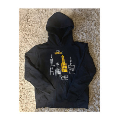 Coach x Jean-Michel Basquiat Black Fleece Hoodie M Graphic Print Pullover Art