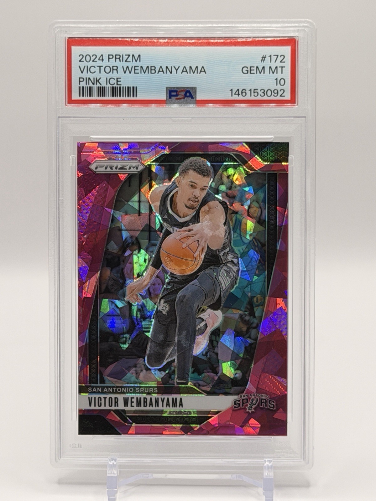 2024-25 Panini Prizm | Pink Ice Prizm Victor Wembanyama #172 | PSA 10 GM | US