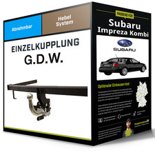 Abnehmbare Anhängerkupplung für SUBARU Impreza Kombi 00-07 Typ GD/GG G.D.W. NEU