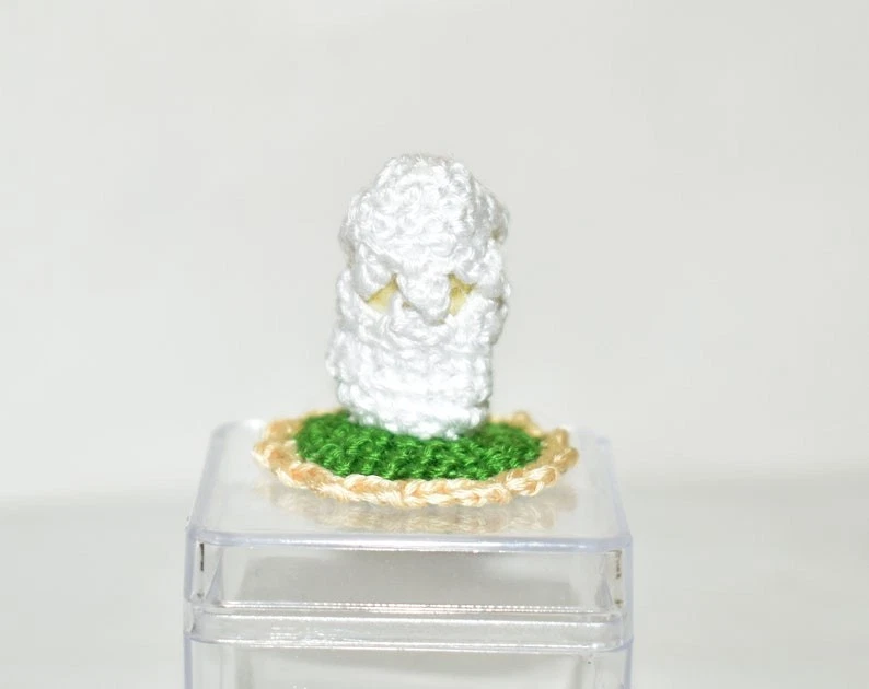 Miniature Crochet Egg House Extremely Micro Chicken Handmade Bird - image 4 of 4
