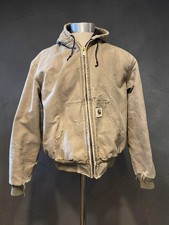 Vintage Carhartt Hooded Lined Work Jacket Sz Small/Medium Faded Grunge