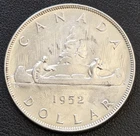 1952 NWL Silver Dollar Canada ***No Water Lines Variety*** 80% Silver
