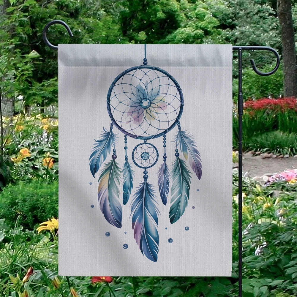 Dreamcatcher Garden Flag Boho Feathers Outdoor Yard Decor