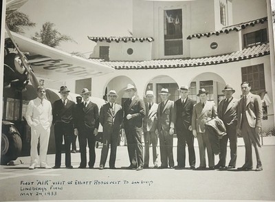 Original 1933 Photo   Elliott Roosevelt at Lindbergh Field   By Erickson 